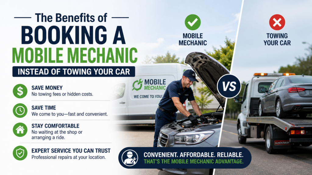 The Benefits of Booking a Mobile Mechanic Instead of Towing Your Car